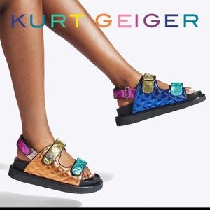 Multicolored dad sandals